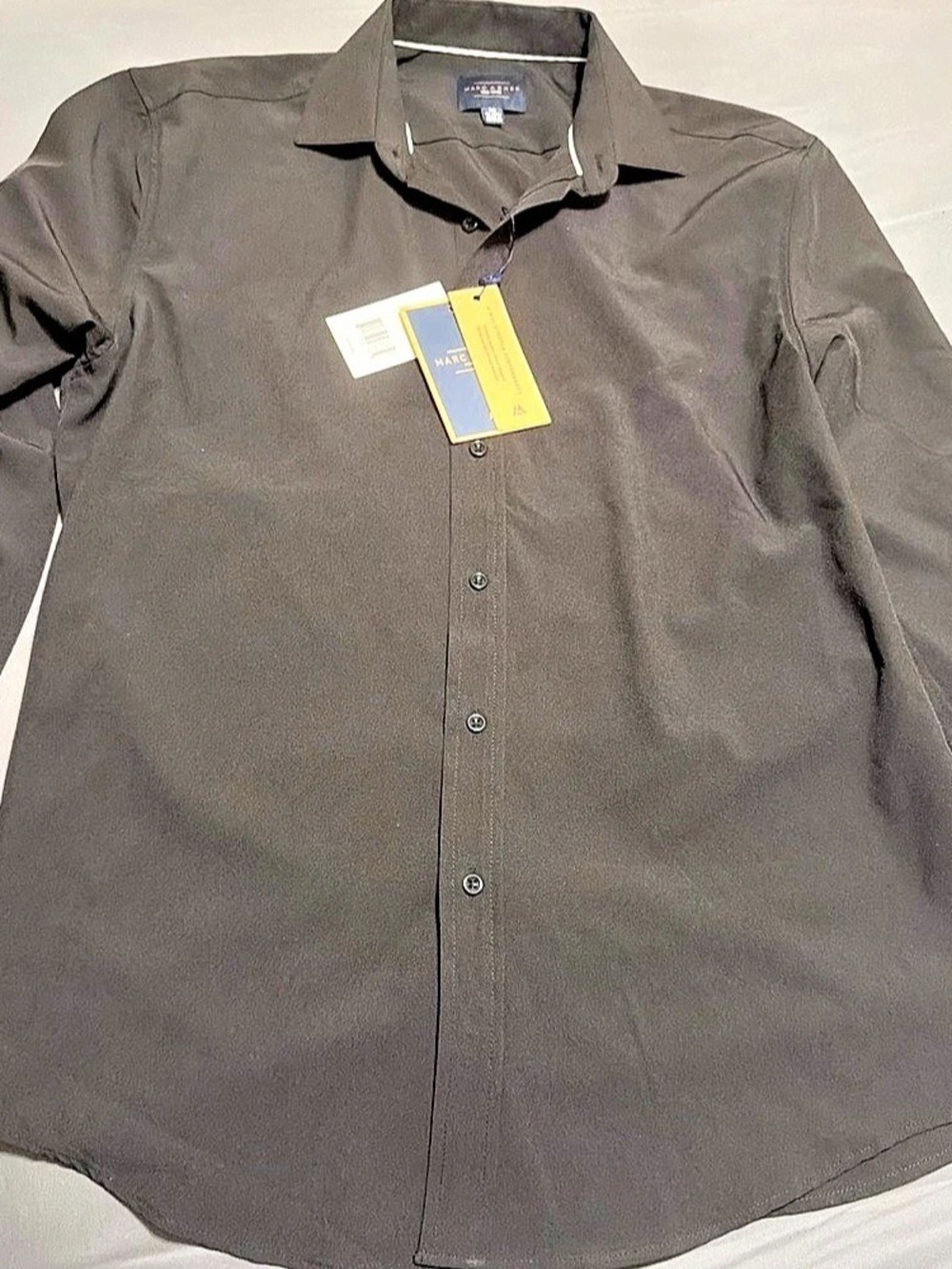 Marc Asher Men's Black Button Down Shirt Size Medium NWT